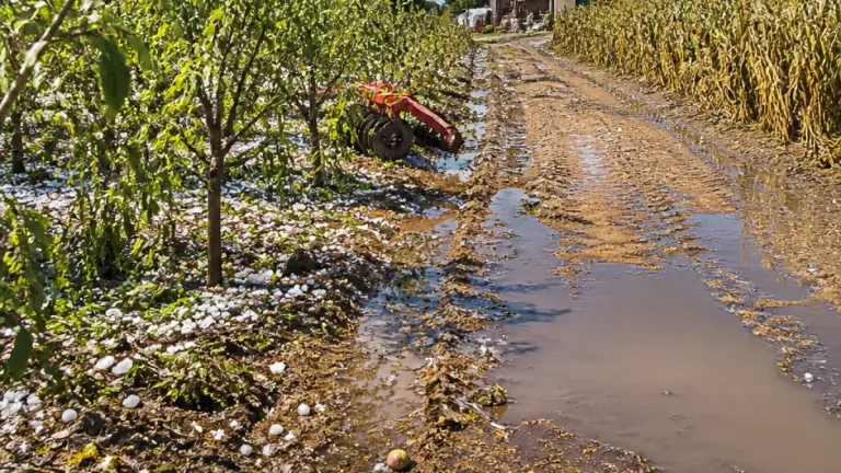 Grandinate e bombe d’acqua nell’Alto Polesine: colture devastate, Confagricoltura chiede interventi urgenti