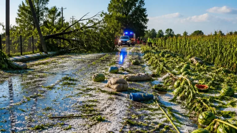 Grandine e forti piogge: danni ad aziende agricole e alberi caduti nel Destra Secchia