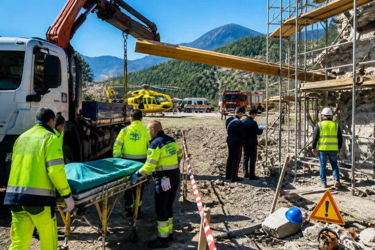 Grave infortunio in cantiere ad Arquata del Tronto: operaio trasportato in codice rosso