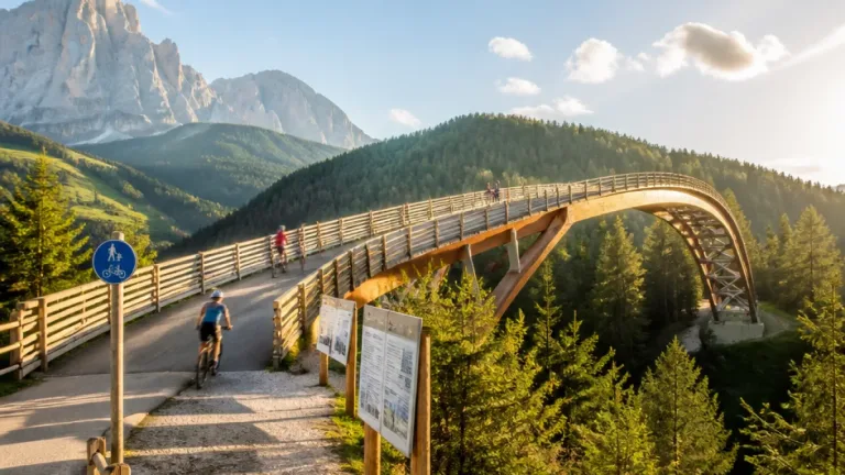 Inaugurato il ponte ciclopedonale Rodaval: nuovo collegamento tra Santa Cristina e Selva