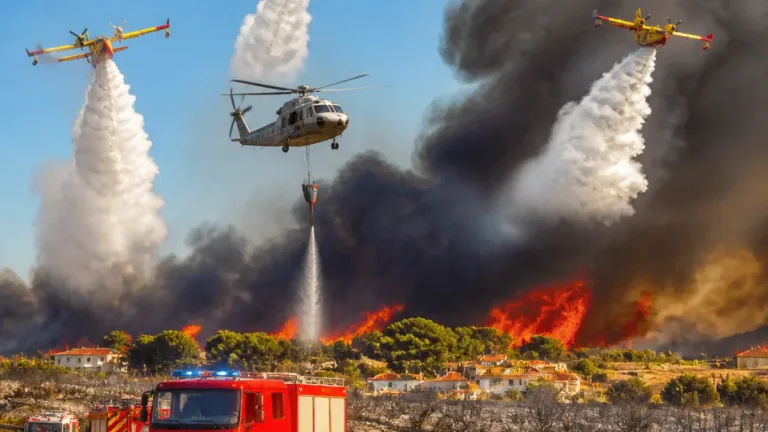 Incendi nel Sulcis: a Carbonia fiamme vicino alle case, statale 126 chiusa