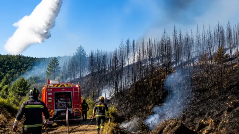 Incendio a Canossa: fiamme in bosco, bruciati 5 ettari; intervengono Canadair e vigili del fuoco