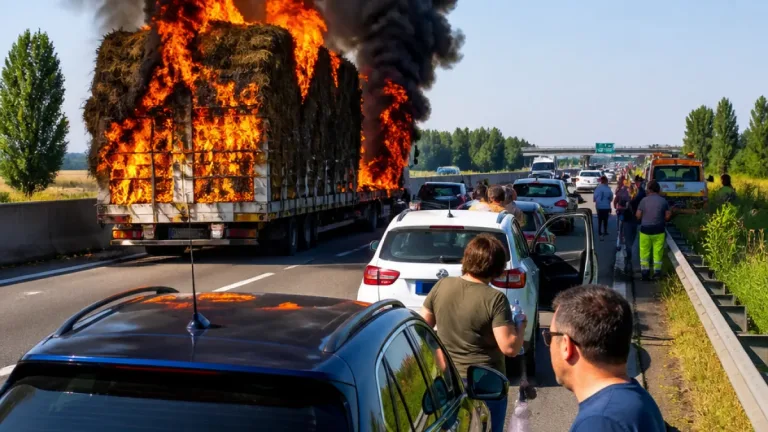 Incendio di un camion sulla A1: disagi per la viabilità verso Reggio Emilia