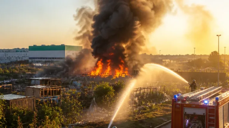 Incendio in via Germagnano: a Torino fiamme tra baracche e orti, colonna di fumo visibile a chilometri