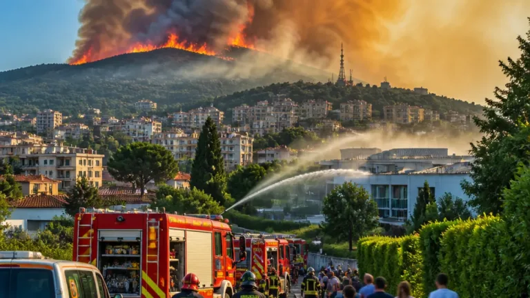 Incendio sul Monte Goi: fumo, evacuazioni precauzionali e attesa dei Canadair