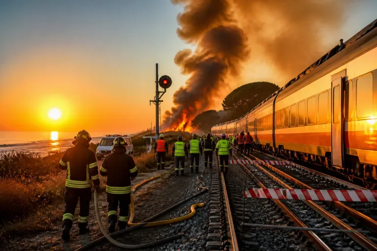 Incendio tra Cecina e Vada blocca treni: ritardi fino a 140 minuti sulla Roma–Pisa