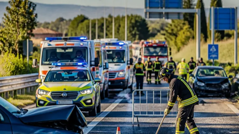 Incidente sulla SS Aurelia: due feriti e intervento dei soccorsi vicino a Grosseto