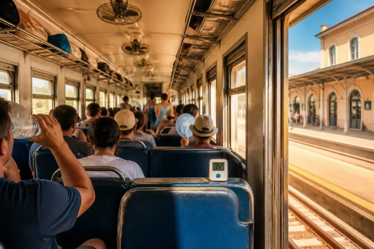L'Aquila, caldo estremo sui treni: pendolari denunciano 35°C a bordo sulla Sulmona–L'Aquila