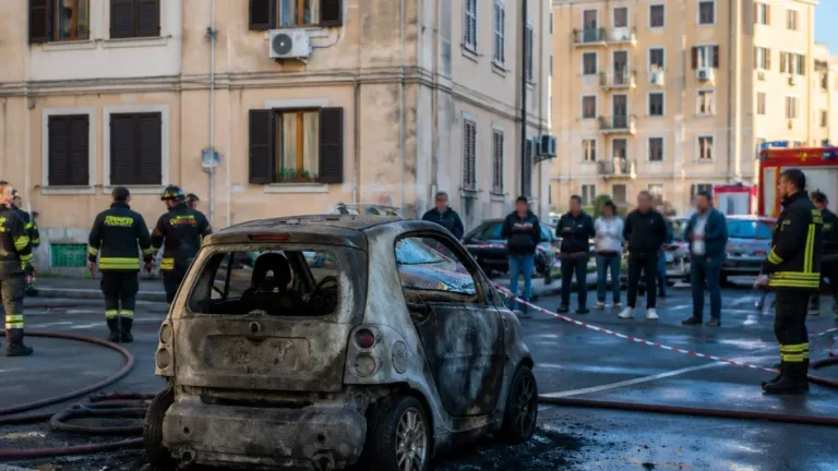 Latina, auto in fiamme in centro: gli investigatori seguono anche la pista dei rapporti privati