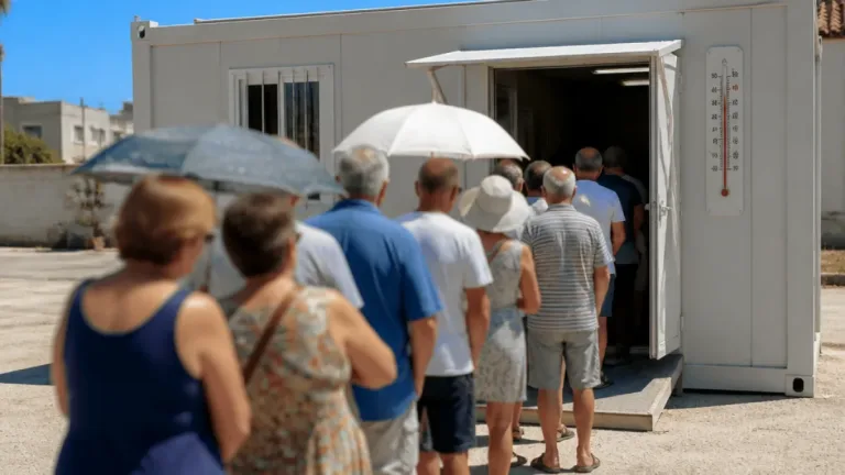 Lizzano: ufficio postale trasferito in un container, cittadini in fila sotto il sole