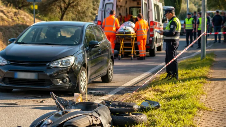 Macerata, incidente in contrada Cimarella: scooter fuori strada, centauro trasportato in ospedale