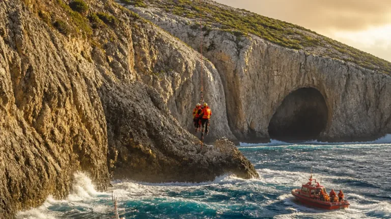 Madre e due bambine soccorse con l'elicottero dopo essere finite sugli scogli a Cala Gonone
