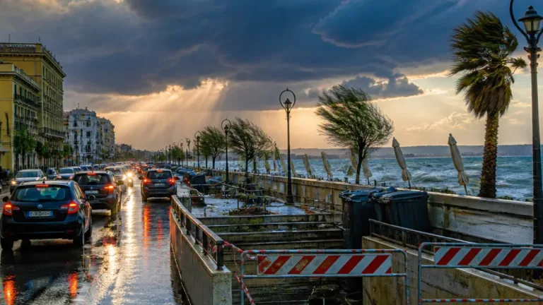 Maltempo a Taranto: allerta gialla per temporali, vento forte e rischio grandine