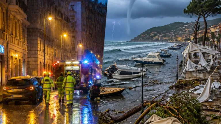 Maltempo, blackout a Genova e tromba d'aria a Rapallo: allerta sul Nord Ovest