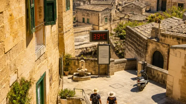 Matera sotto il sole: ondata di caldo con punte fino a 39°C, consigli per la città