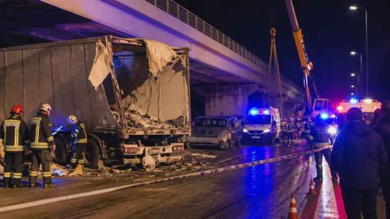 Matera: tir precipita da cavalcavia sulla SS7, muore un camionista 50enne