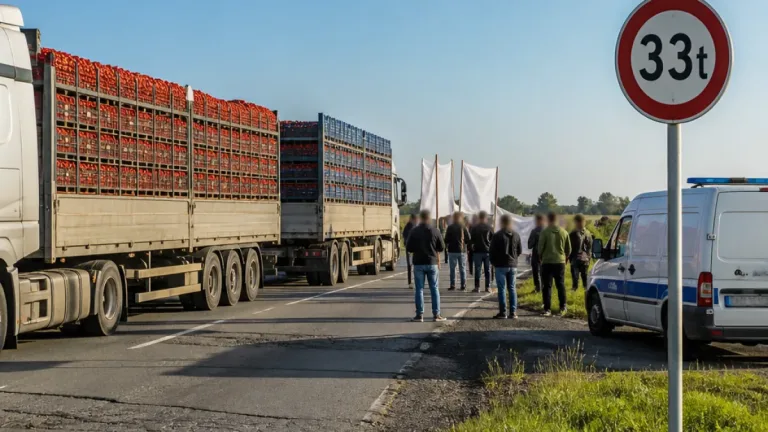 Meleti in presidio: sindaci e associazioni contro il passaggio dei camion del pomodoro