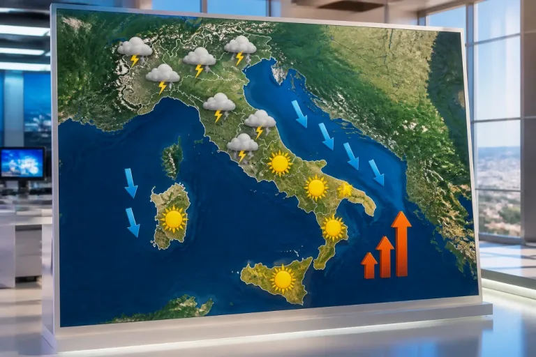 Italia verso un weekend stabile, poi peggiora a metà settimana: attese piogge e temporali al Centro-Nord