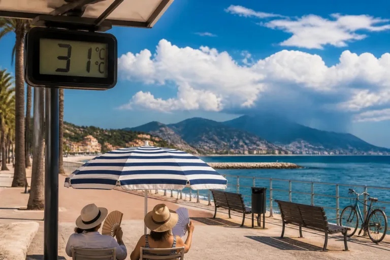 Caldo e disagio fisiologico in Liguria: sole prevalente, punte fino a 31 °C e locali addensamenti