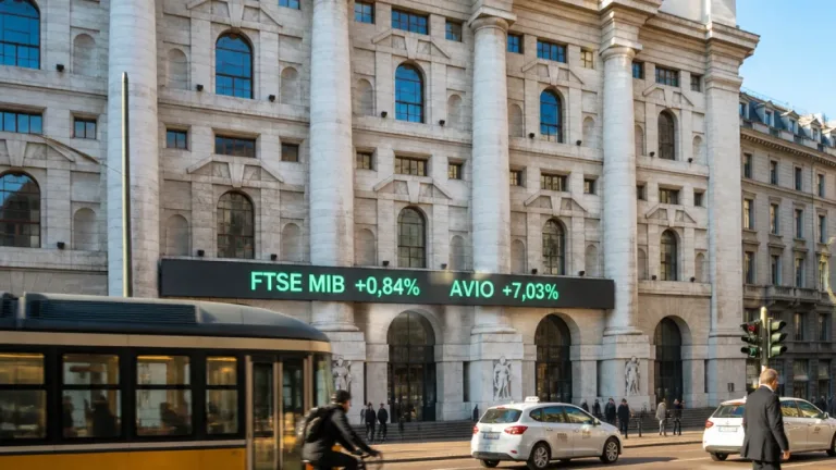 Milano, Piazza Affari avvia la seduta in rialzo: FTSE MIB a +0,84% e Avio in spinta