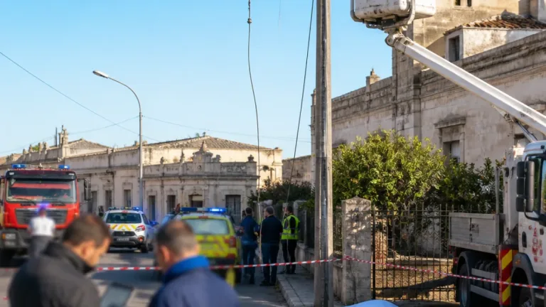 Muore folgorato a Montesano Salentino: indagini su un operaio impegnato nella posa di fibra