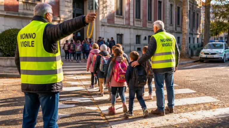 Novara cerca i nuovi «Nonni Vigile»: avviso per volontari davanti alle scuole