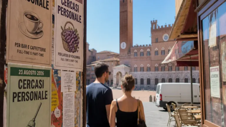 Opportunità di lavoro a Siena: offerte aggiornate per vendemmia, commercio, ristorazione e servizi