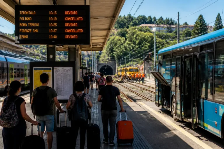 Perugia, lavori ferroviari fino al 6 settembre: Frecciarossa spostato a Terontola e modifiche al servizio