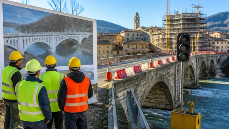 Ponte Ancaranese, entro fine mese il ritorno al doppio senso: piano da 15,7 milioni