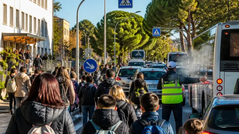 Primo giorno di scuola a Fermo: applausi, ma il traffico trasforma l'avvio in emergenza