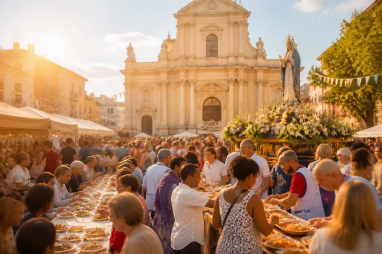 Ragusa, festa della Madonna del Carmine: tra spiritualità, cibo e comunità in piazza Carmine