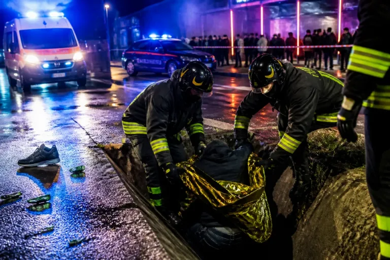 Rissa fuori dalla discoteca a Broni: 19enne ferito e recuperato dai vigili del fuoco