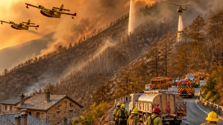 Roghi in Val d'Ossola: focolai fuori controllo, case minacciate e mobilitato un grande dispositivo antincendio