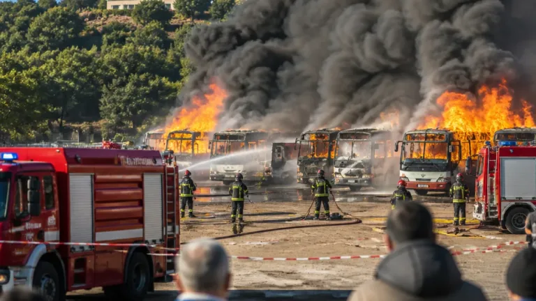 Rogo all'autodemolizione di Ariano Irpino: pompieri al lavoro per circoscrivere le fiamme