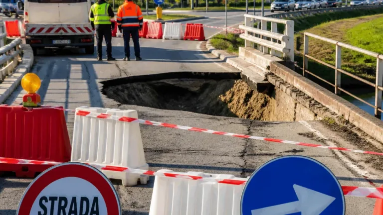 Rovigo: ponticello su via Amendola chiuso per voragine, traffico deviato