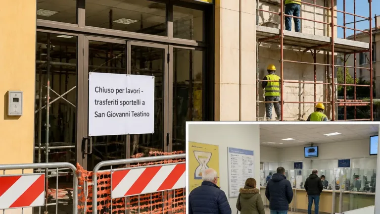 Sambuceto: chiude l'ufficio postale per due mesi, sportelli dedicati a San Giovanni Teatino