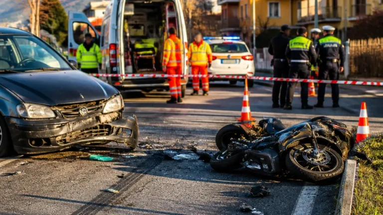 Scontro frontale tra auto e moto in via Fabbri: centauro ricoverato a Cona