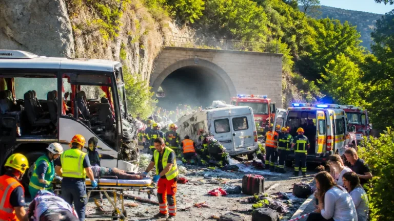 Scontro mortale alla galleria di Greccio: sette vittime e oltre 30 feriti