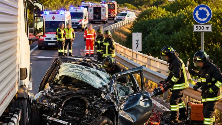 Scontro tra Mini Cooper e camion sulla Romea: quattro feriti, due giovani in condizioni gravissime