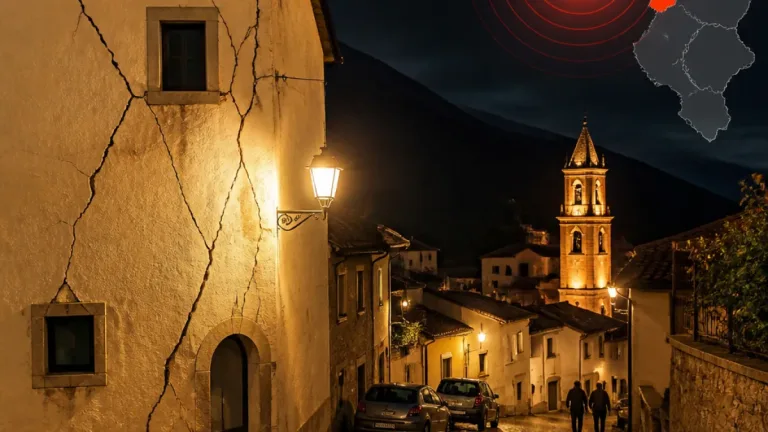 Scossa ML 4.1 nella notte: epicentro a 2 km da Pizzone, area a rischio sismico elevato