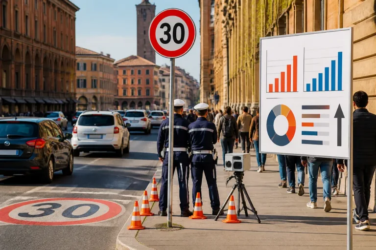 Sicurezza stradale a Bologna, i dati 2025 riaprono il confronto su ‘Città 30’