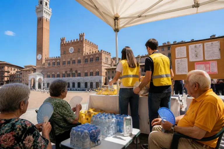 Siena: Comune e rete sociale potenziano i servizi per anziani e fragili durante l’ondata di caldo