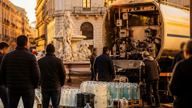 Siracusa, emergenza idrica a Ortigia: autobotte in piazza Archimede per i residenti
