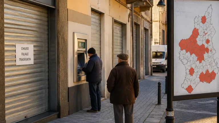 Sportelli bancari in fuga: in Piemonte 665mila persone vivono senza filiale locale