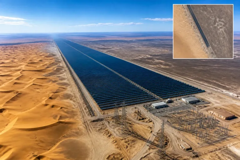 Cina: in costruzione una «muraglia» solare di 400 km per fermare la desertificazione e produrre energia