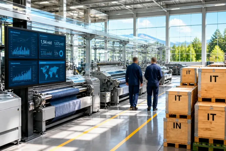 Settore macchine tessili: produzione e export calano ma la tecnologia italiana resta leader