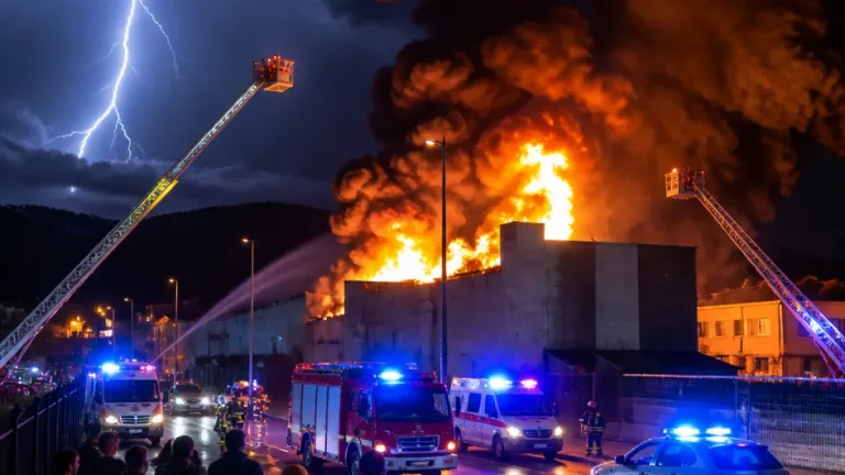 Temporale violento in Ciociaria: fulmine incendia un capannone a Frosinone, disagi anche a Supino e Sora