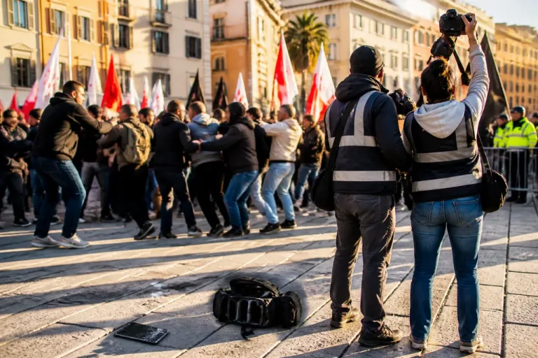 Tensione a Genova Sestri: corteo per la sicurezza, spintoni e aggressioni ai cronisti