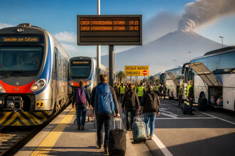 Trapani, attivati bus e treni speciali per collegare l'isola dopo la chiusura di Catania