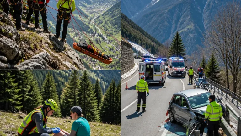 Tre interventi dei soccorsi nel Sondriese: recupero in montagna, puntura d’insetto e incidente in statale